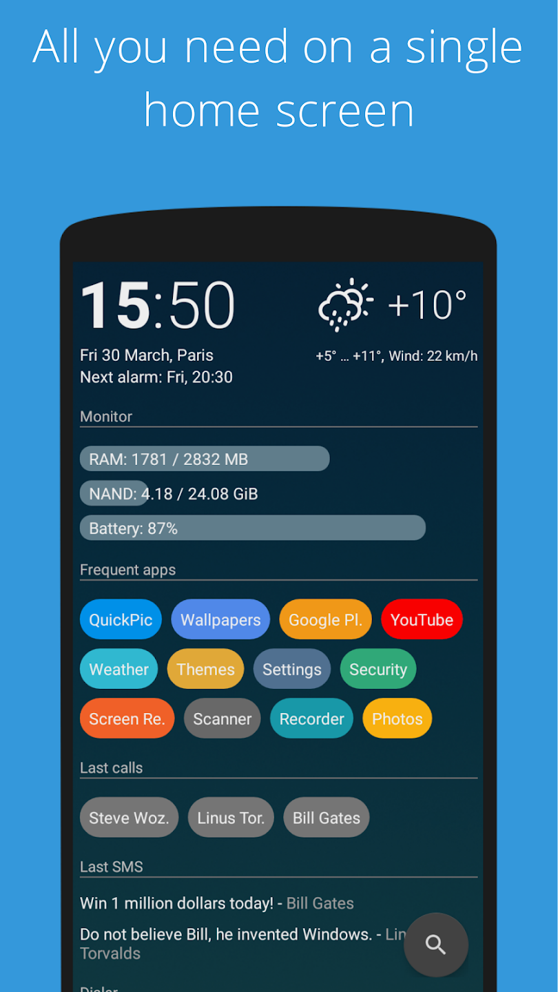 Best Android Launcher - AIO Launcher